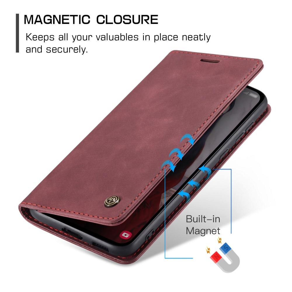 Slim Lommebokveske Samsung Galaxy A55 rød