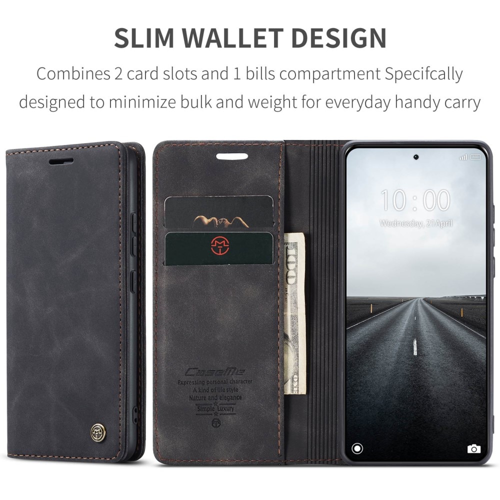 Slim Lommebokveske Xiaomi 14 Pro svart
