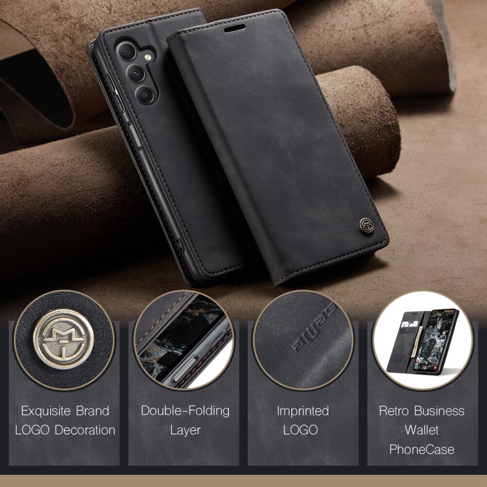 Slim Lommebokveske Samsung Galaxy A25 Svart