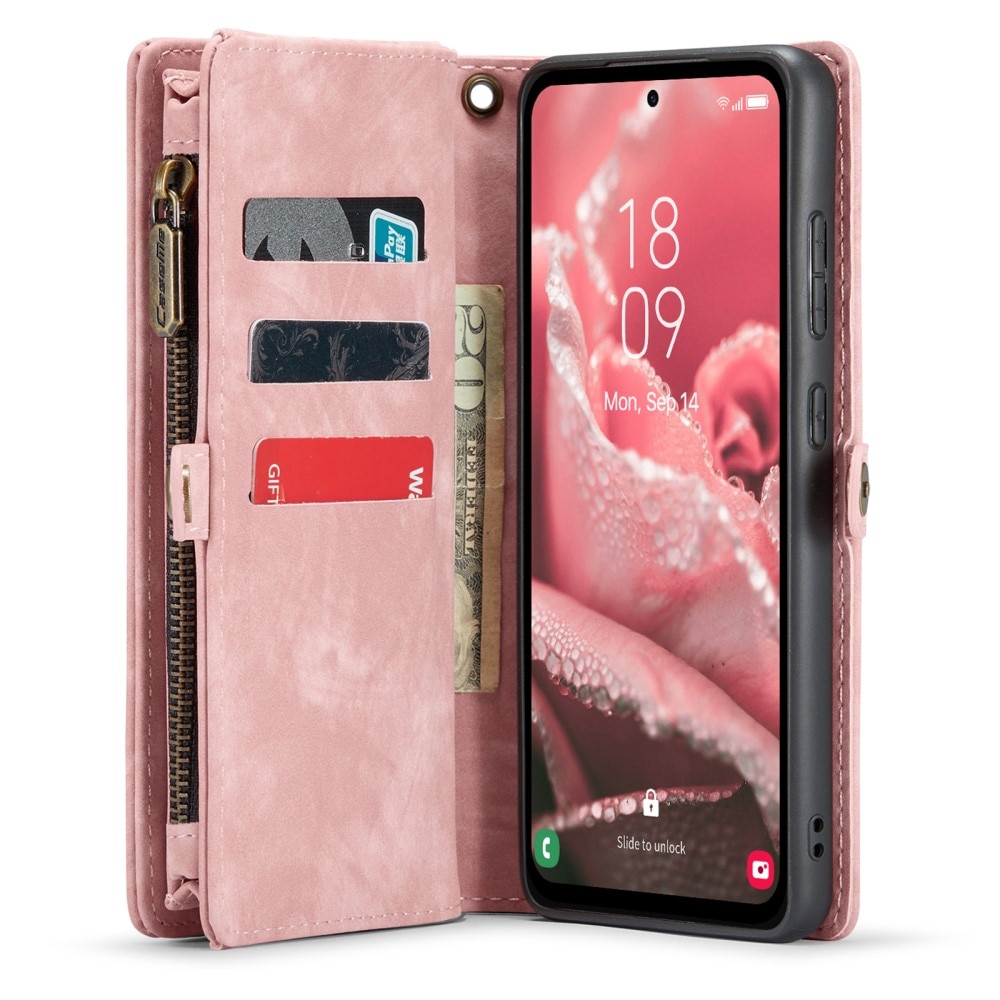 Multi-slot Lommeboksetui Samsung Galaxy A35 Rød