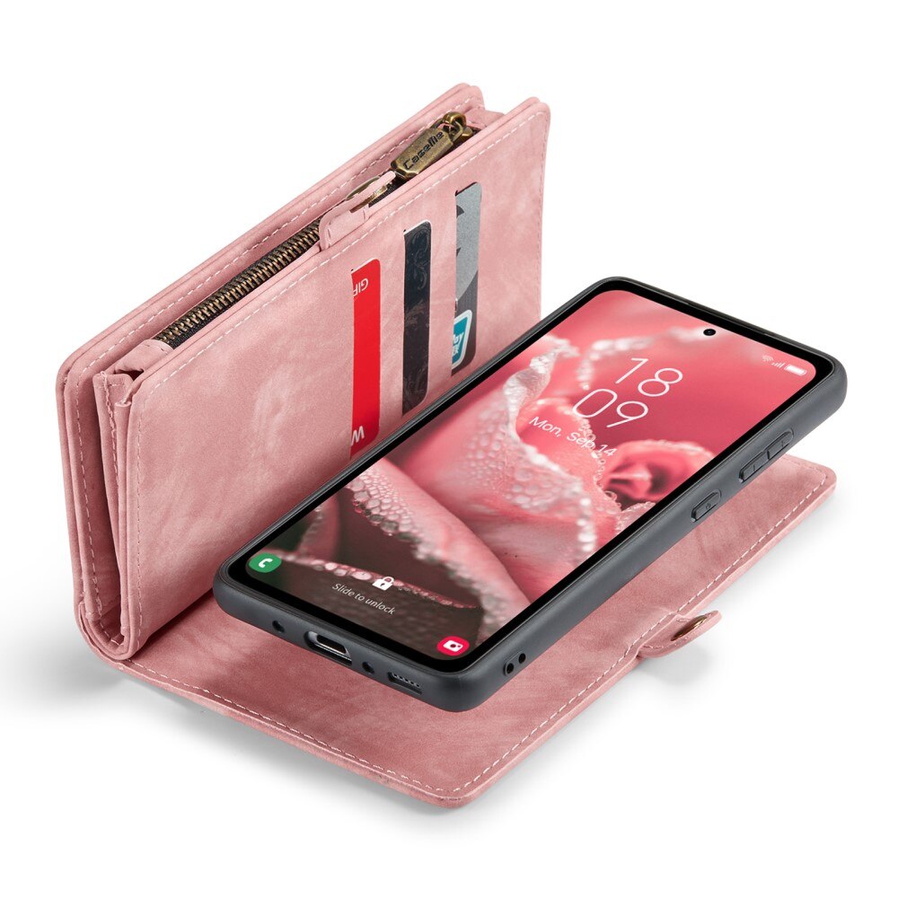Multi-slot Lommeboksetui Samsung Galaxy A35 Rød