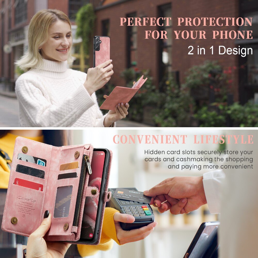 Multi-slot Lommeboksetui Samsung Galaxy A35 Rød