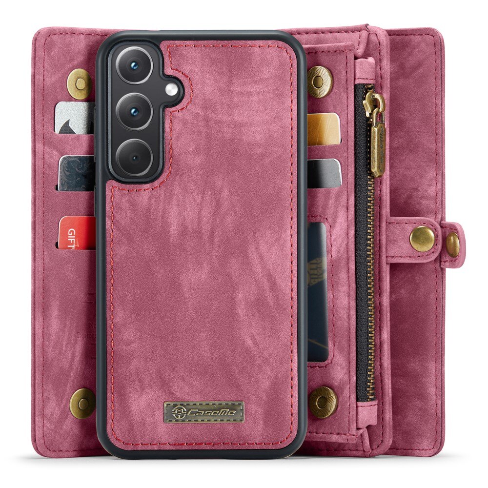 Multi-slot Lommeboksetui Samsung Galaxy A35 Rød