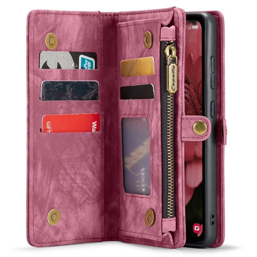 Multi-slot Lommeboksetui Samsung Galaxy A35 Rød