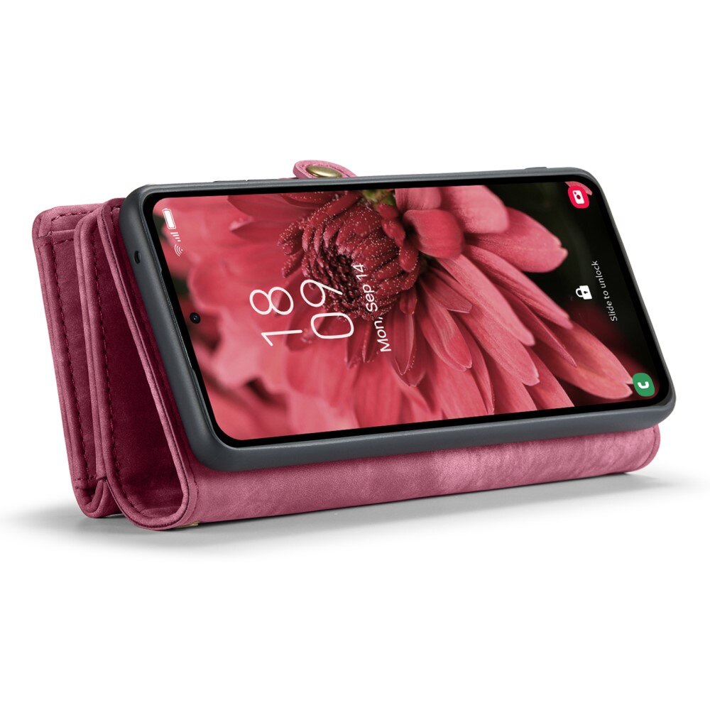 Multi-slot Lommeboksetui Samsung Galaxy A35 Rød