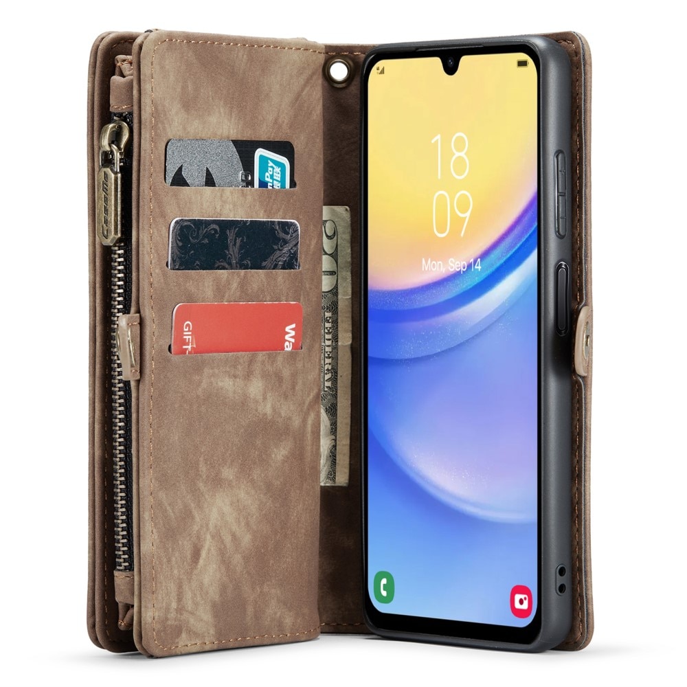 Multi-slot Lommeboksetui Samsung Galaxy A05s Brun