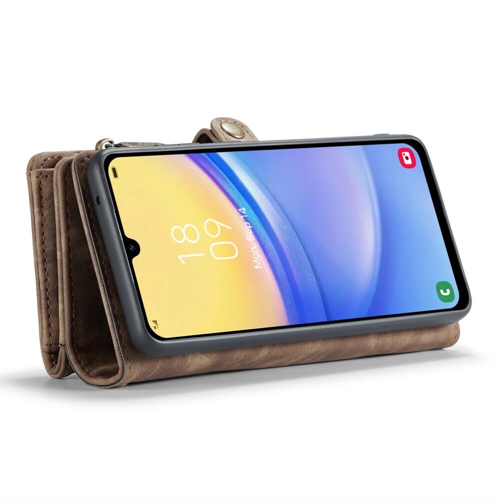 Multi-slot Lommeboksetui Samsung Galaxy A05s Brun