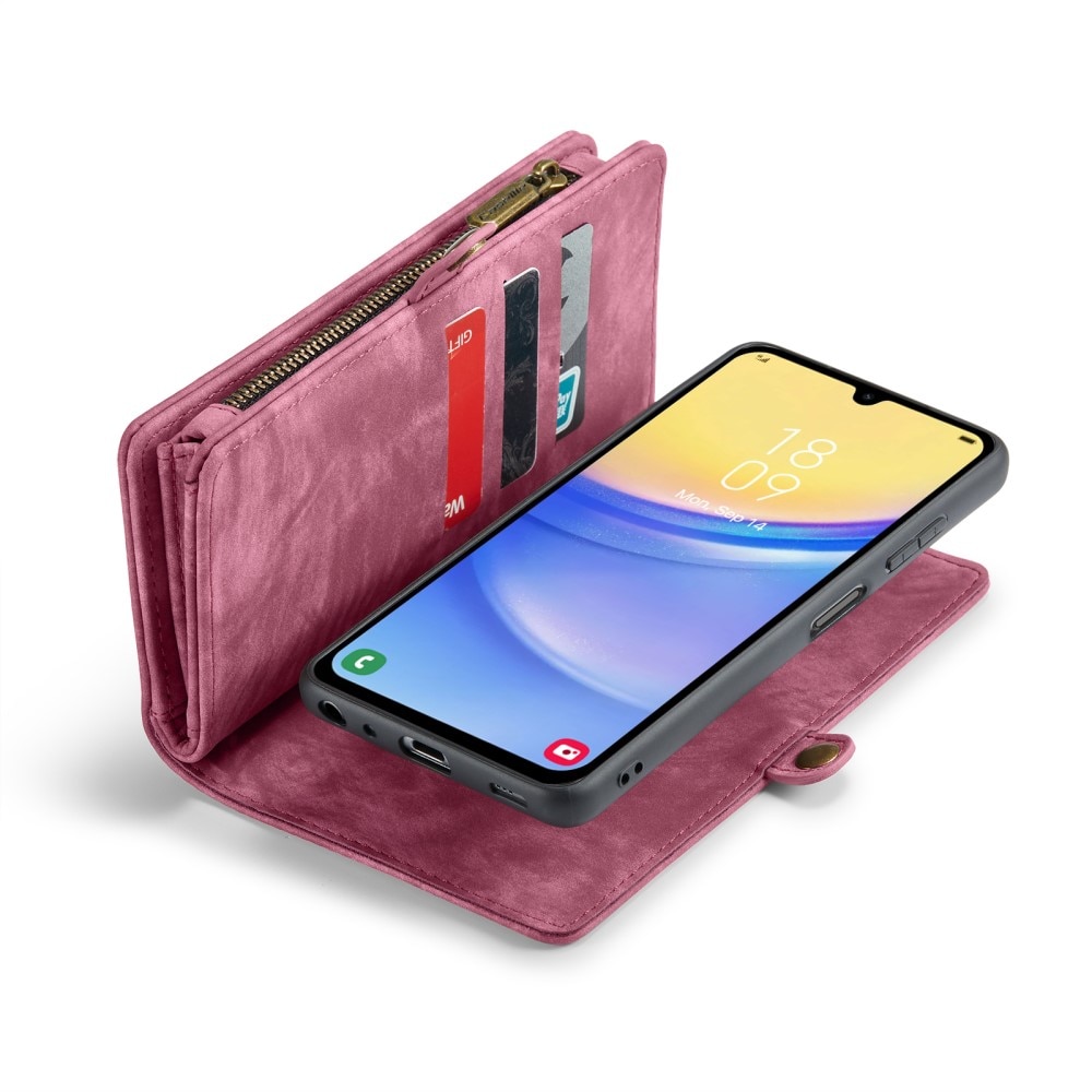 Multi-slot Lommeboksetui Samsung Galaxy A15 rød