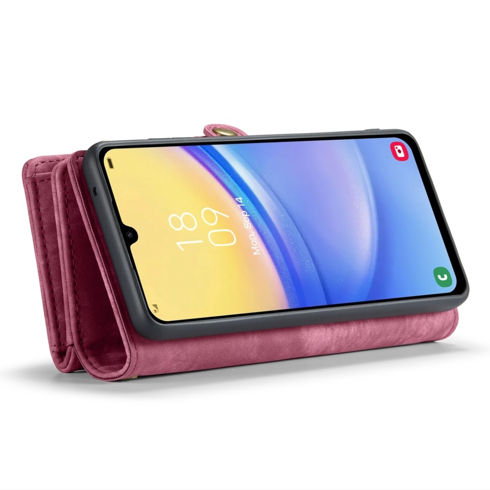 Multi-slot Lommeboksetui Samsung Galaxy A15 rød