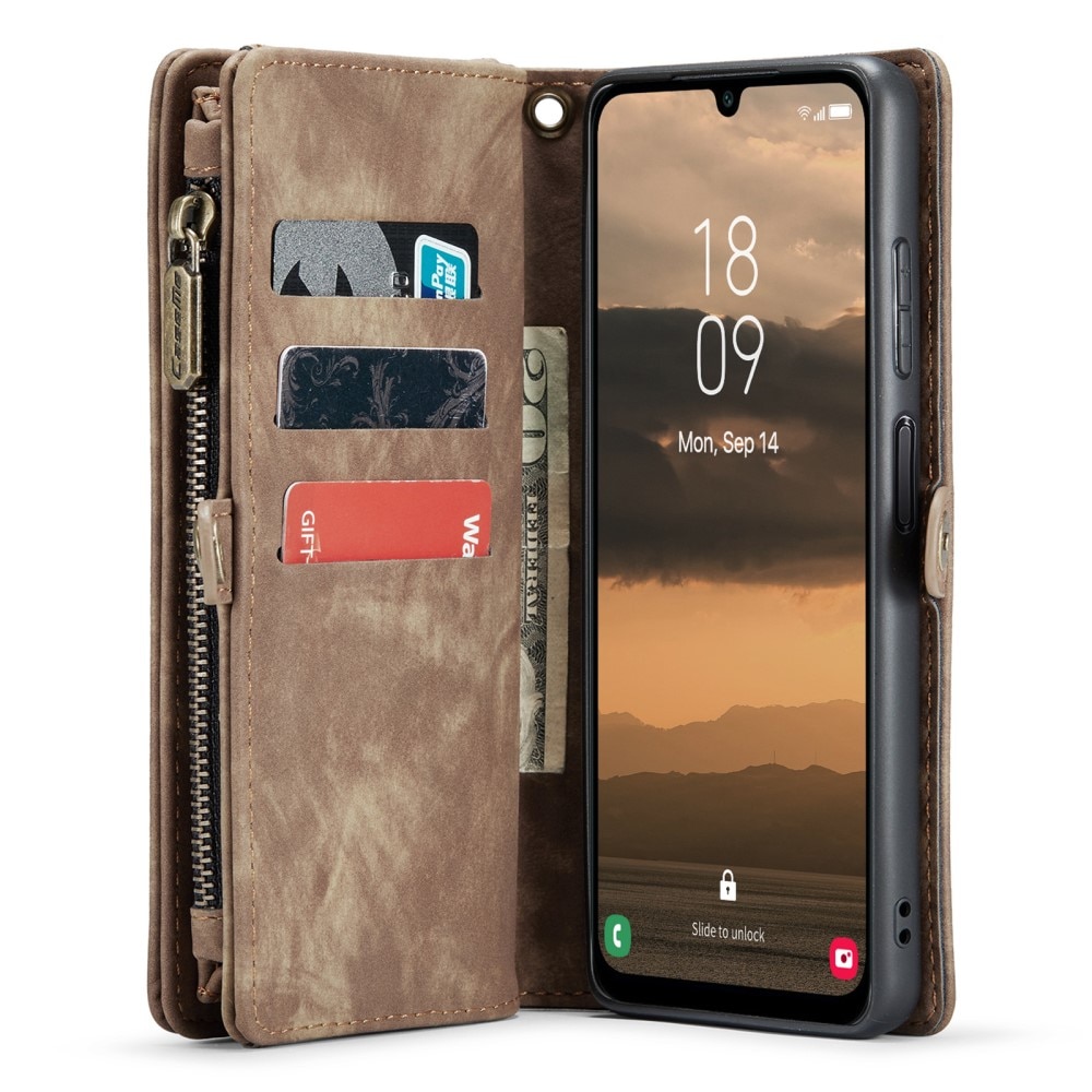 Multi-slot Lommeboksetui Samsung Galaxy A25 Brun