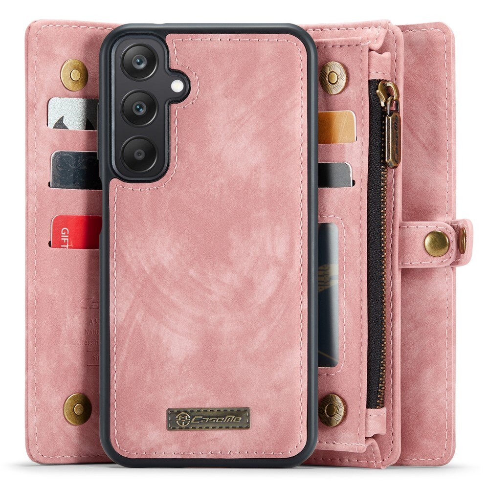 Multi-slot Lommeboksetui Samsung Galaxy A25 Rosa