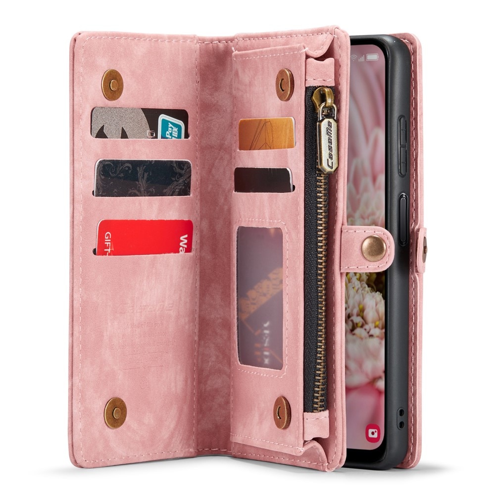 Multi-slot Lommeboksetui Samsung Galaxy A25 Rosa
