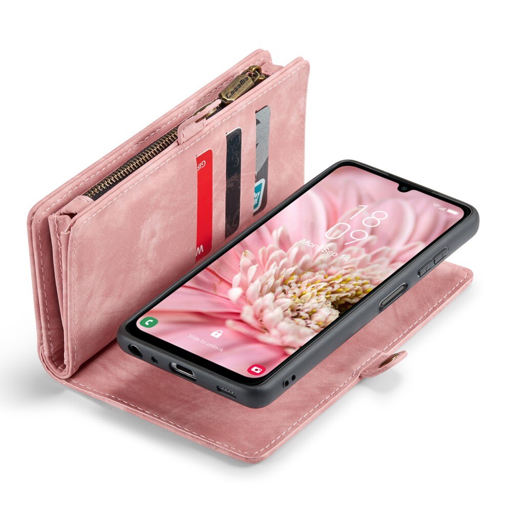 Multi-slot Lommeboksetui Samsung Galaxy A25 rosa