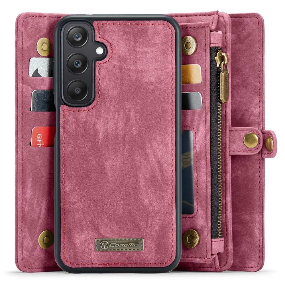 Multi-slot Lommeboksetui Samsung Galaxy A25 Rød