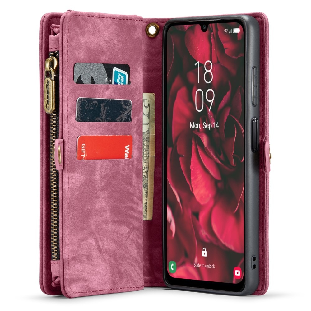 Multi-slot Lommeboksetui Samsung Galaxy A25 rød