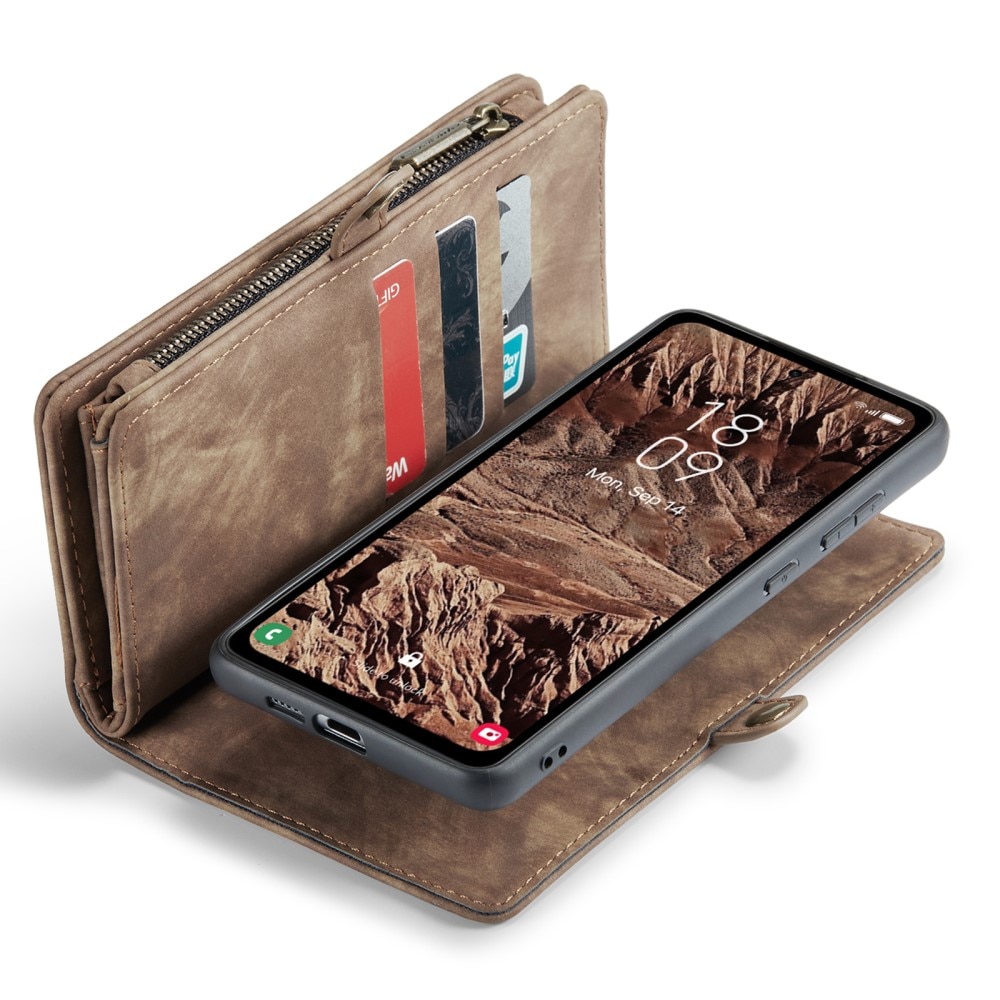 Multi-slot Lommeboksetui Samsung Galaxy A55 Brun