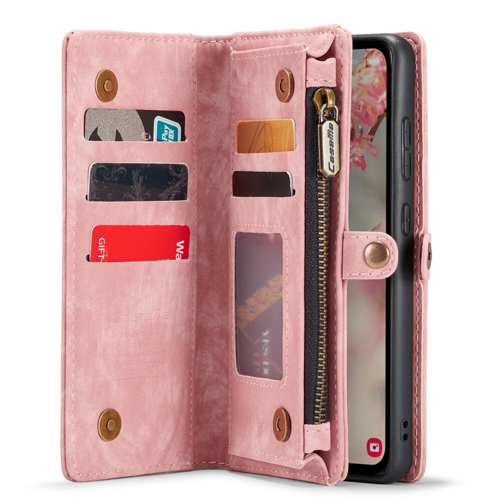 Multi-slot Lommeboksetui Samsung Galaxy A55 Rosa