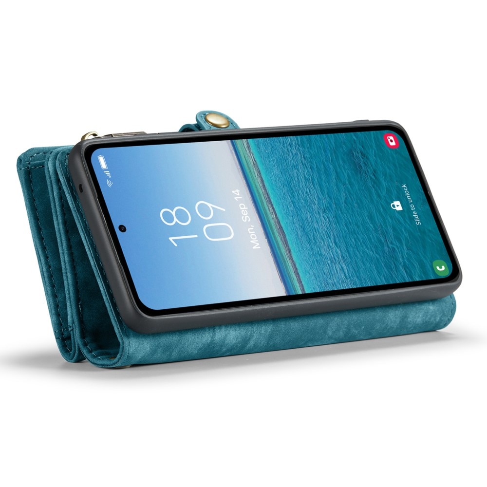 Multi-slot Lommeboksetui Samsung Galaxy A55 blå