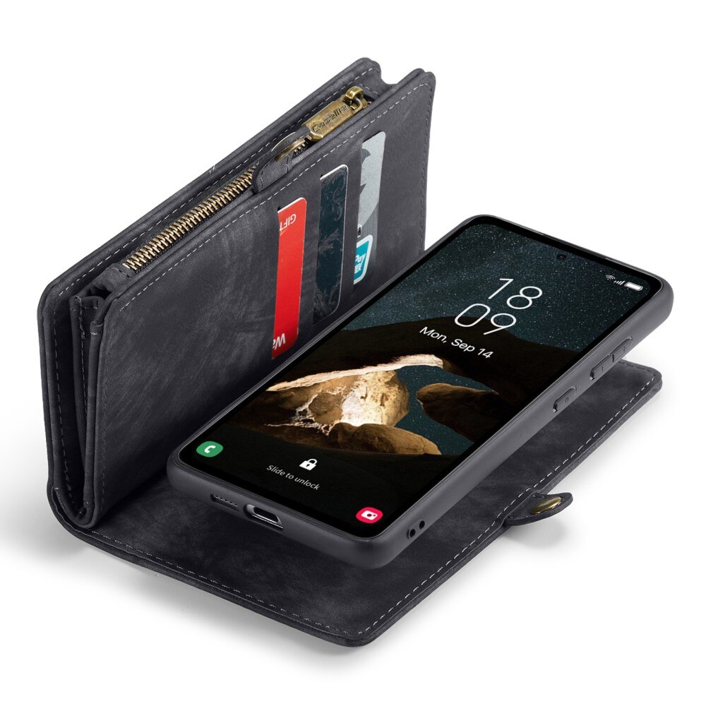 Multi-slot Lommeboksetui Samsung Galaxy A55 Grå