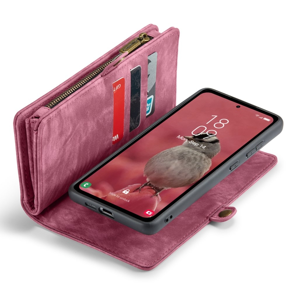 Multi-slot Lommeboksetui Samsung Galaxy A55 rød