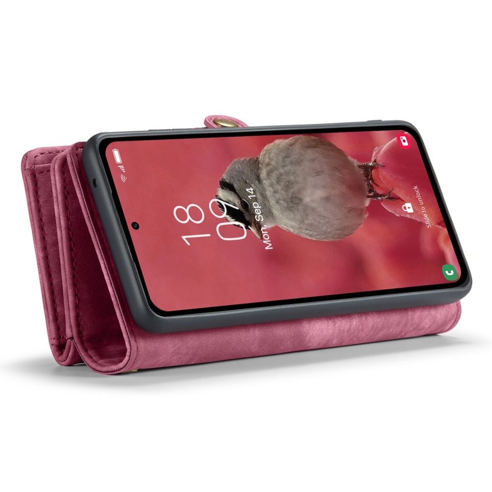 Multi-slot Lommeboksetui Samsung Galaxy A55 rød