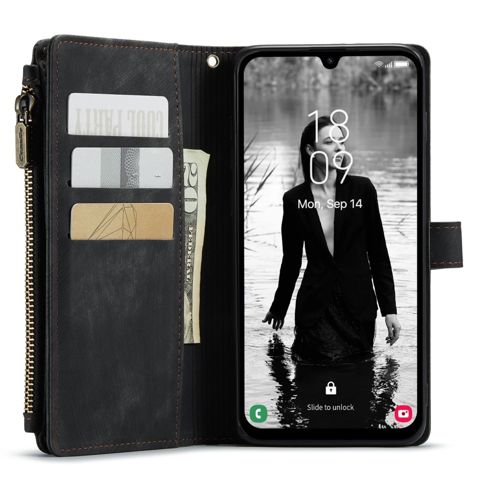 Zipper Wallet Samsung Galaxy A15 svart