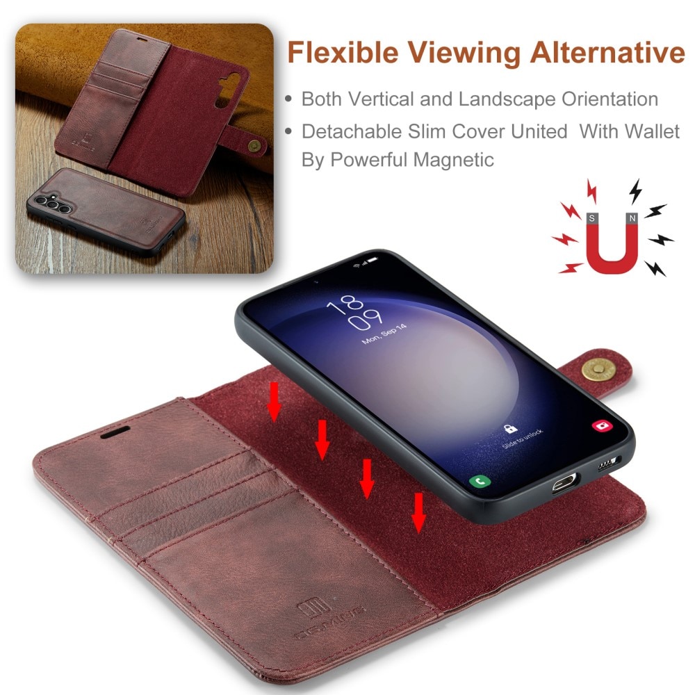 Magnet Wallet Samsung Galaxy A55 Red