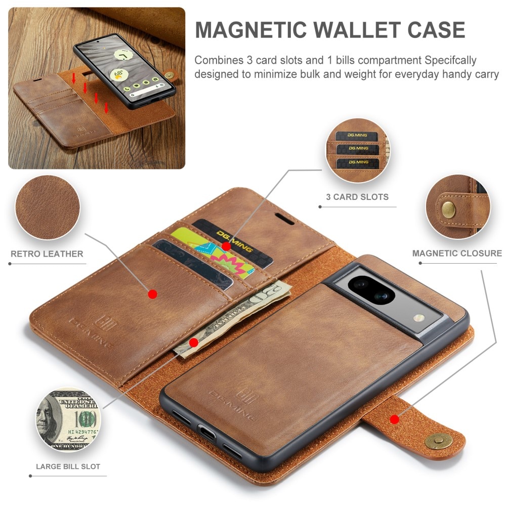 Magnet Wallet Google Pixel 8a Cognac