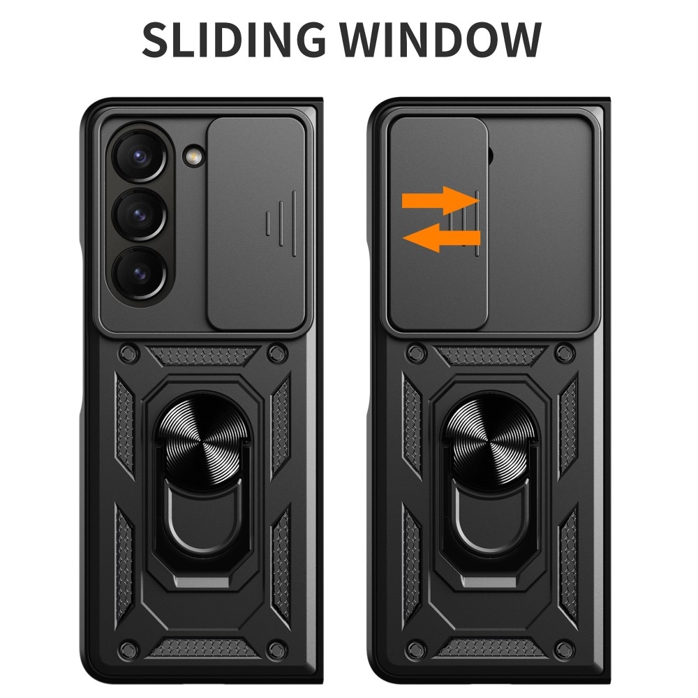 Hybriddeksel Tech Ring+Kamerabeskyttelse Samsung Galaxy Z Fold 6 svart