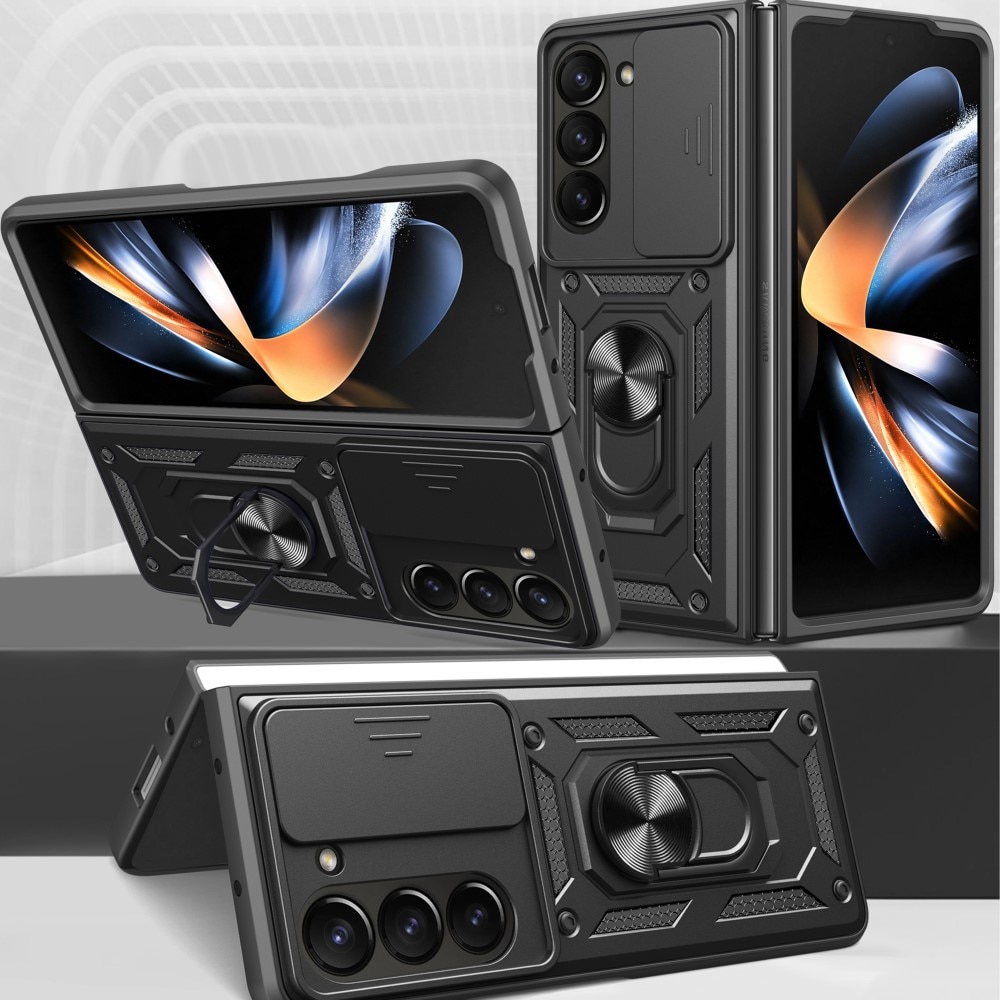 Hybriddeksel Tech Ring+Kamerabeskyttelse Samsung Galaxy Z Fold 6 svart