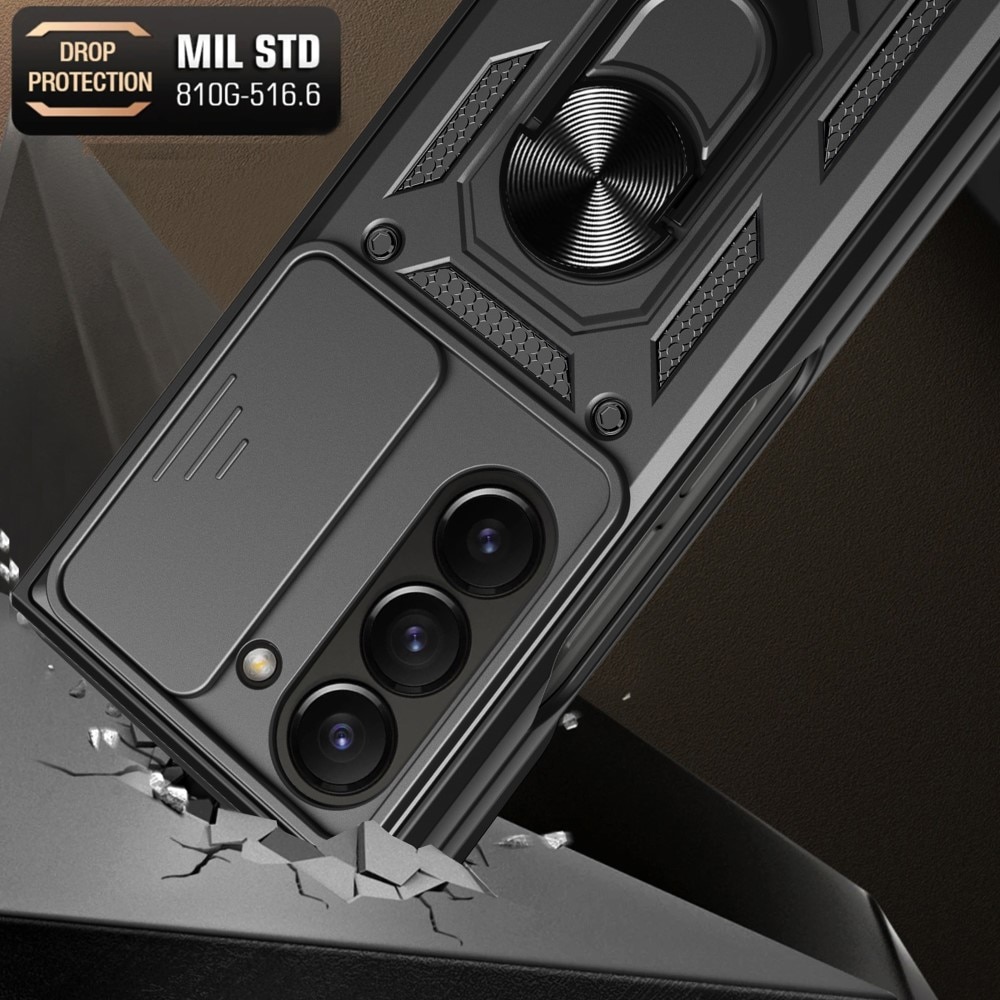 Hybriddeksel Tech Ring+Kamerabeskyttelse Samsung Galaxy Z Fold 6 svart