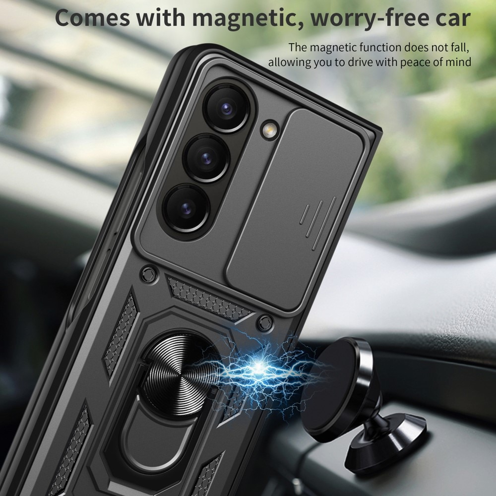 Hybriddeksel Tech Ring+Kamerabeskyttelse Samsung Galaxy Z Fold 7 svart