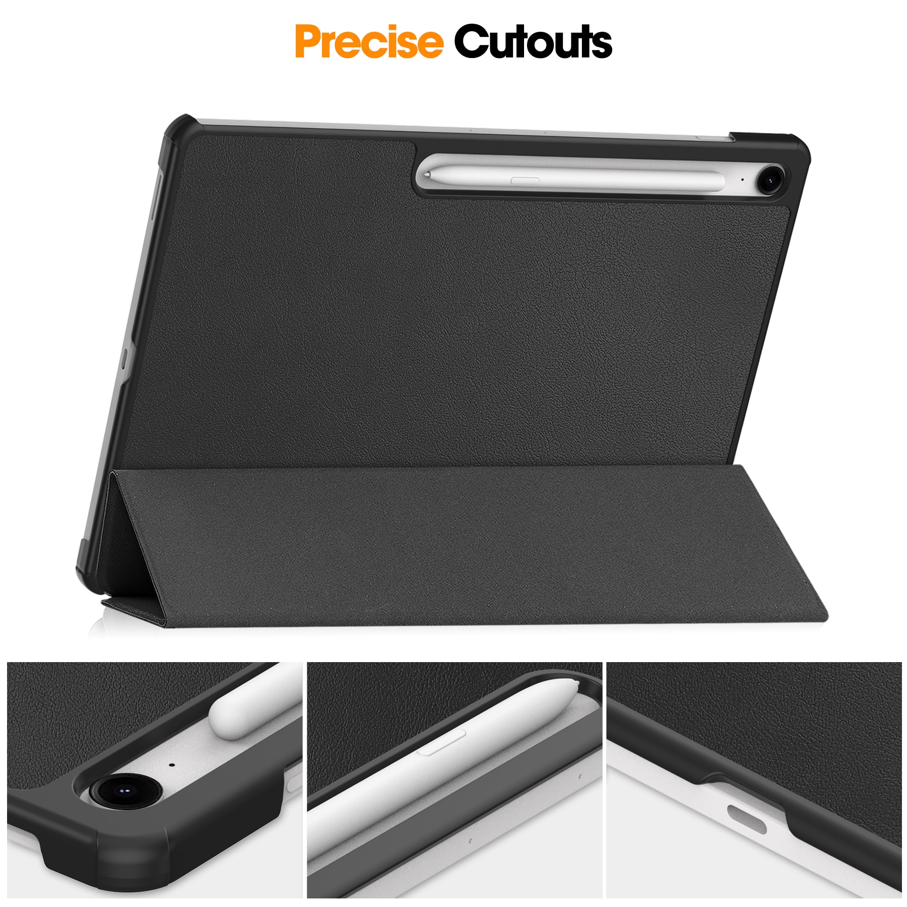 Etui Tri-fold Samsung Galaxy Tab S10 FE Plus Svart