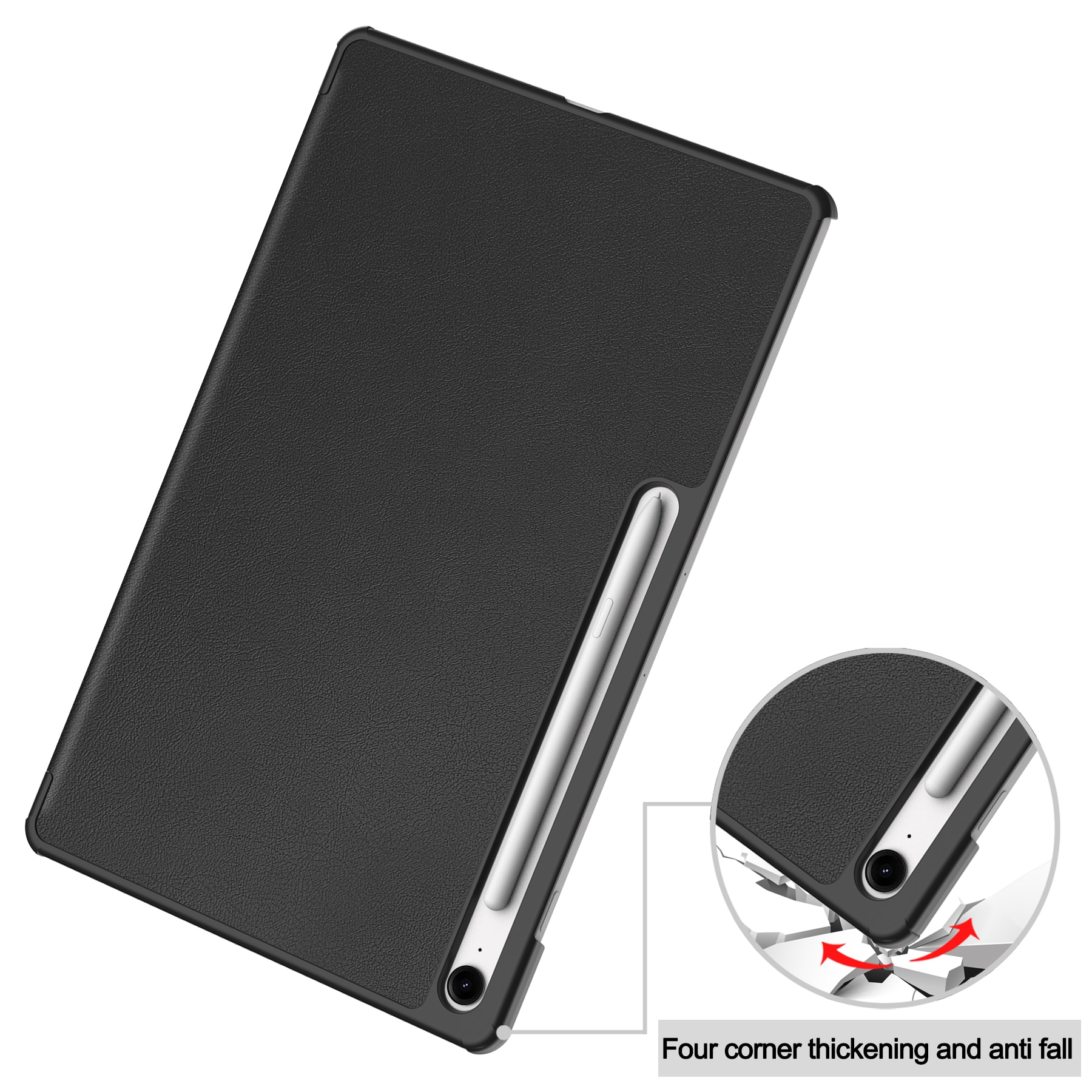 Etui Tri-fold Samsung Galaxy Tab S10 FE Plus Svart