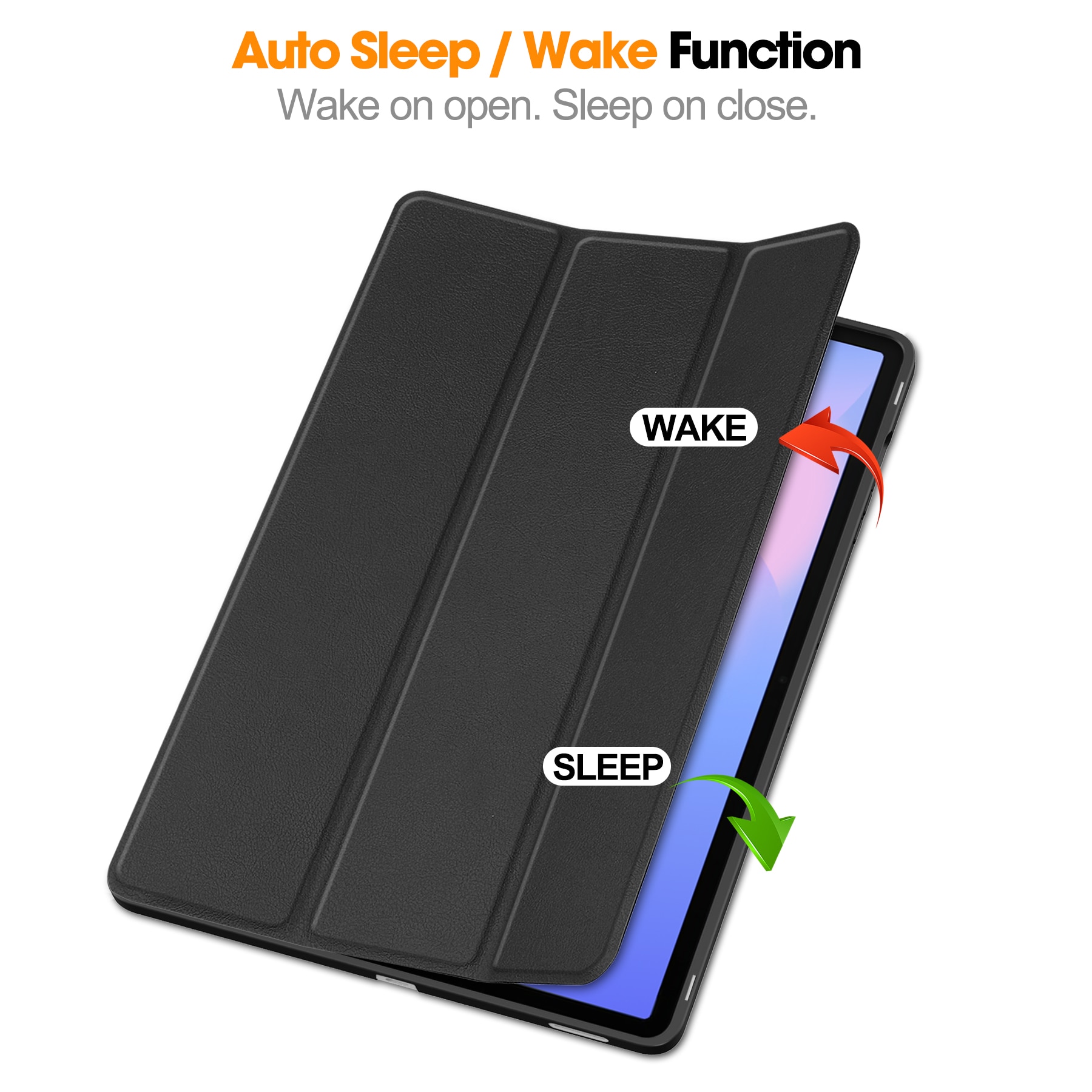 Samsung Galaxy Tab S10 FE Plus Etui Tri-fold Pencil-holder Svart