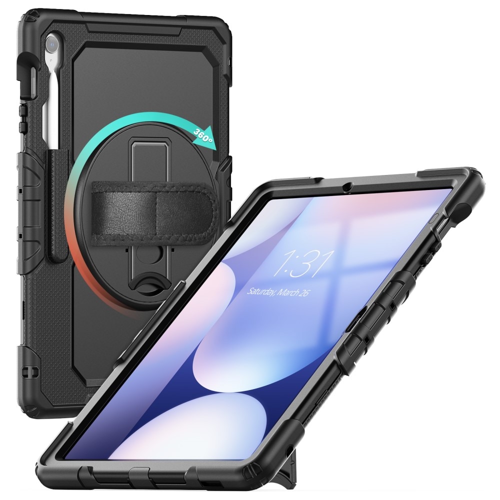 Støtsikker Full Protection Hybriddeksel Samsung Galaxy Tab S10 FE Plus svart