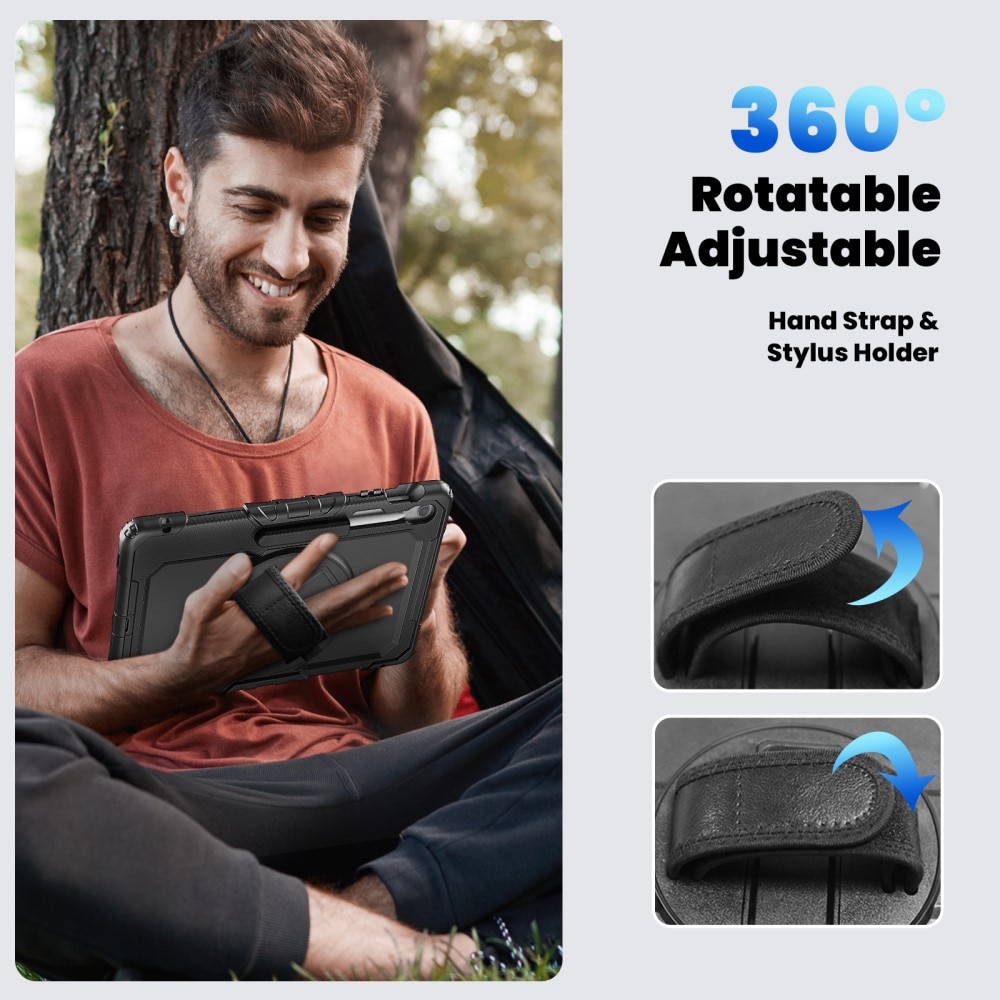Støtsikker Full Protection Hybriddeksel Samsung Galaxy Tab S10 FE Plus svart
