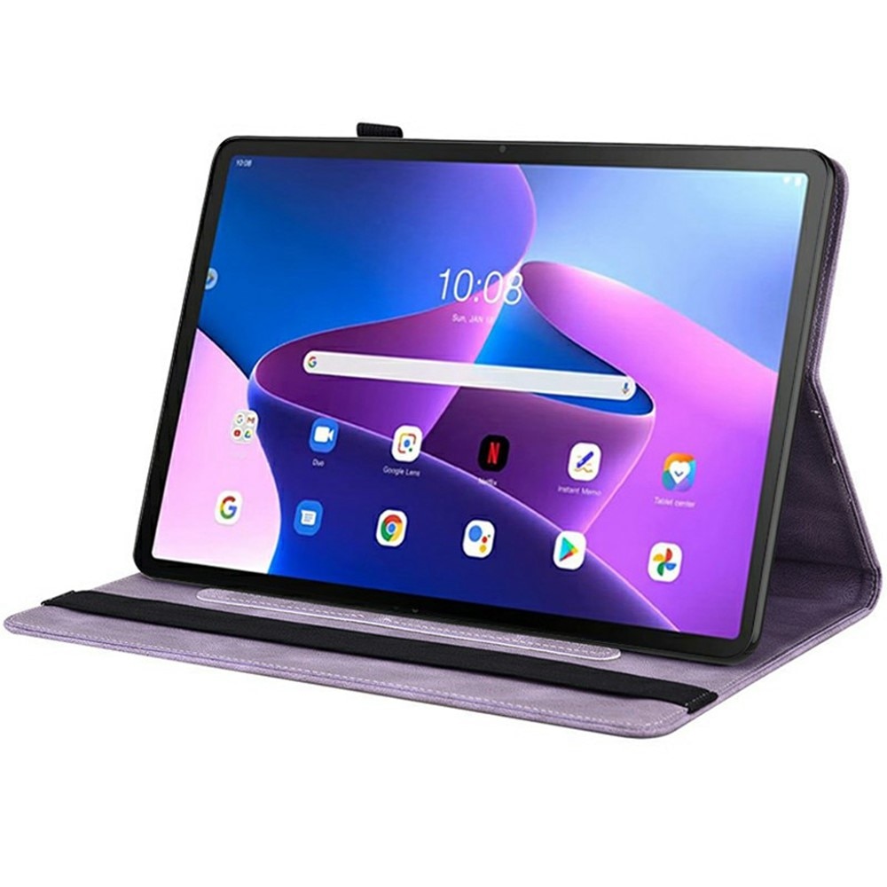 Lærveske Sommerfugler  Lenovo Tab Lilla