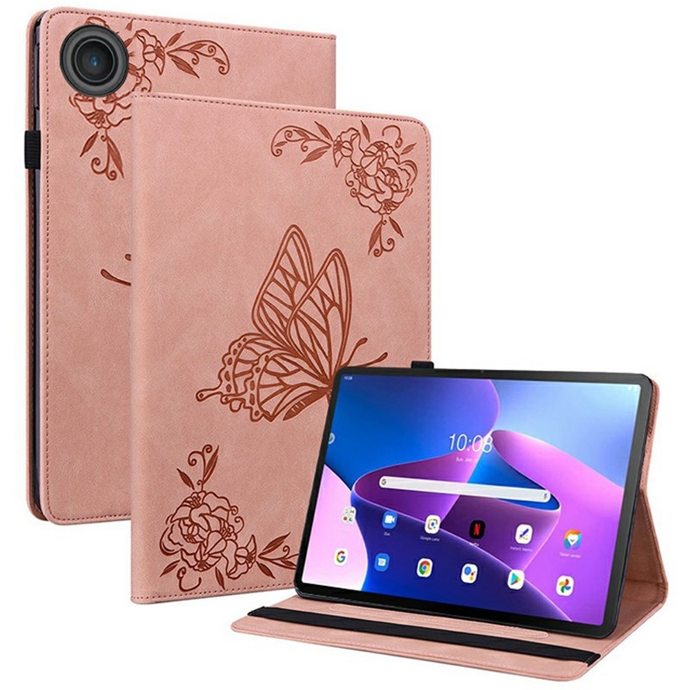 Lærveske Sommerfugler  Lenovo Tab Rosa