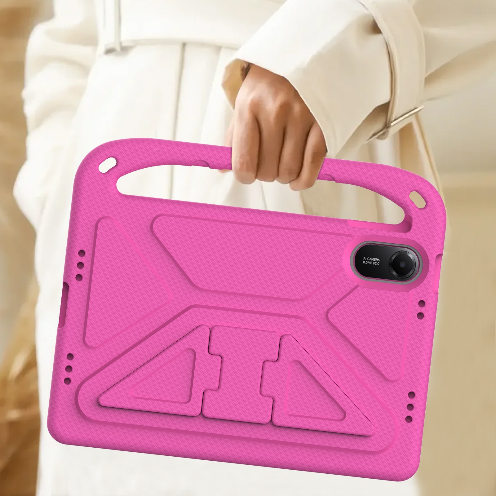 Etui EVA med håndtak for Xiaomi Redmi Pad 2 Rosa
