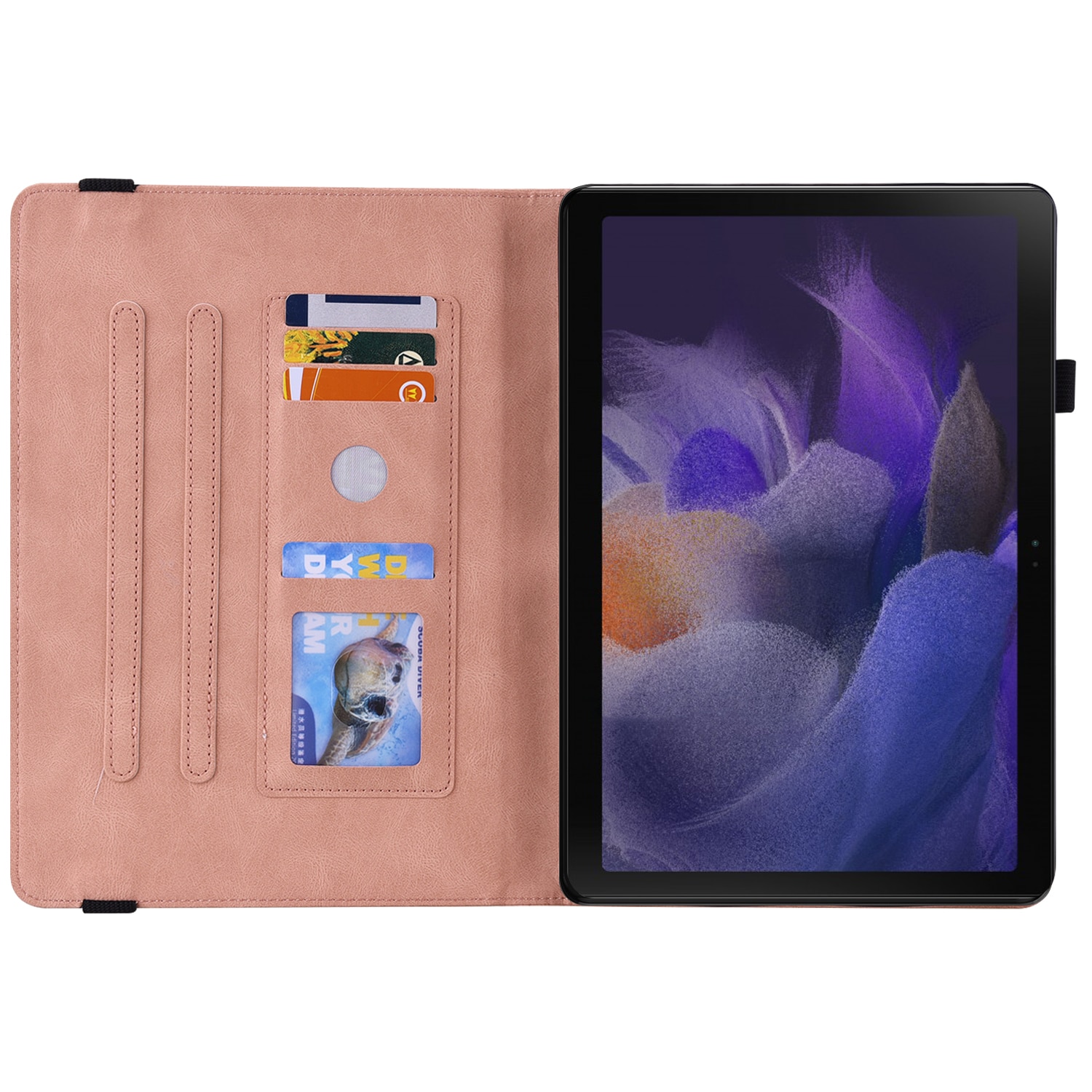Lærveske Sommerfugler Samsung Galaxy Tab A11 Rosa