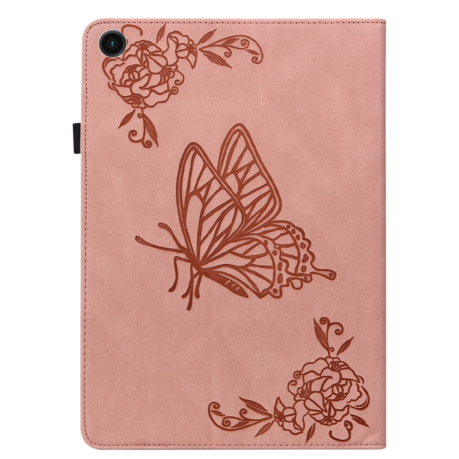 Lærveske Sommerfugler Samsung Galaxy Tab A11 Plus Rosa