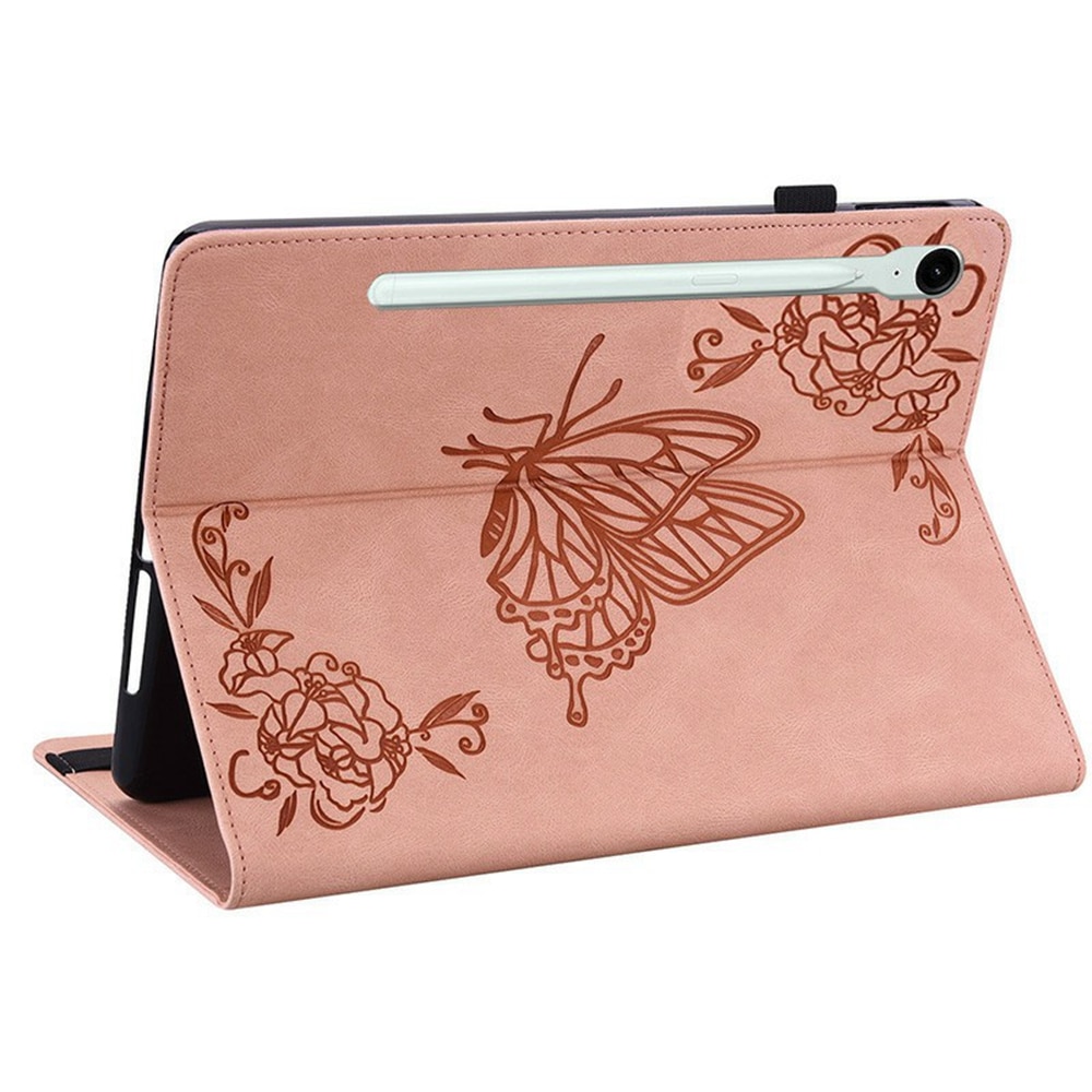 Lærveske Sommerfugler Samsung Galaxy Tab S11 Rosa