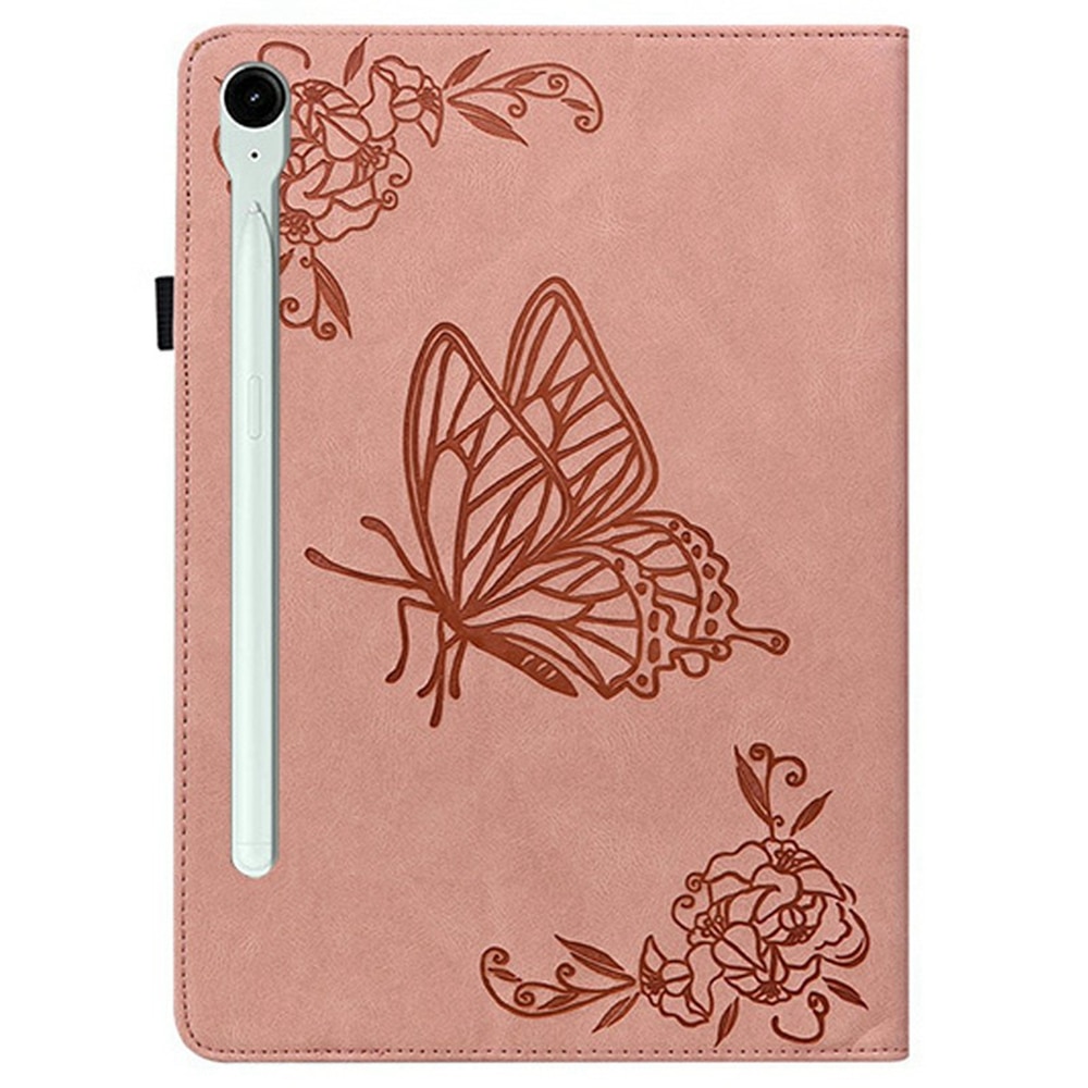 Lærveske Sommerfugler Samsung Galaxy Tab S11 Rosa