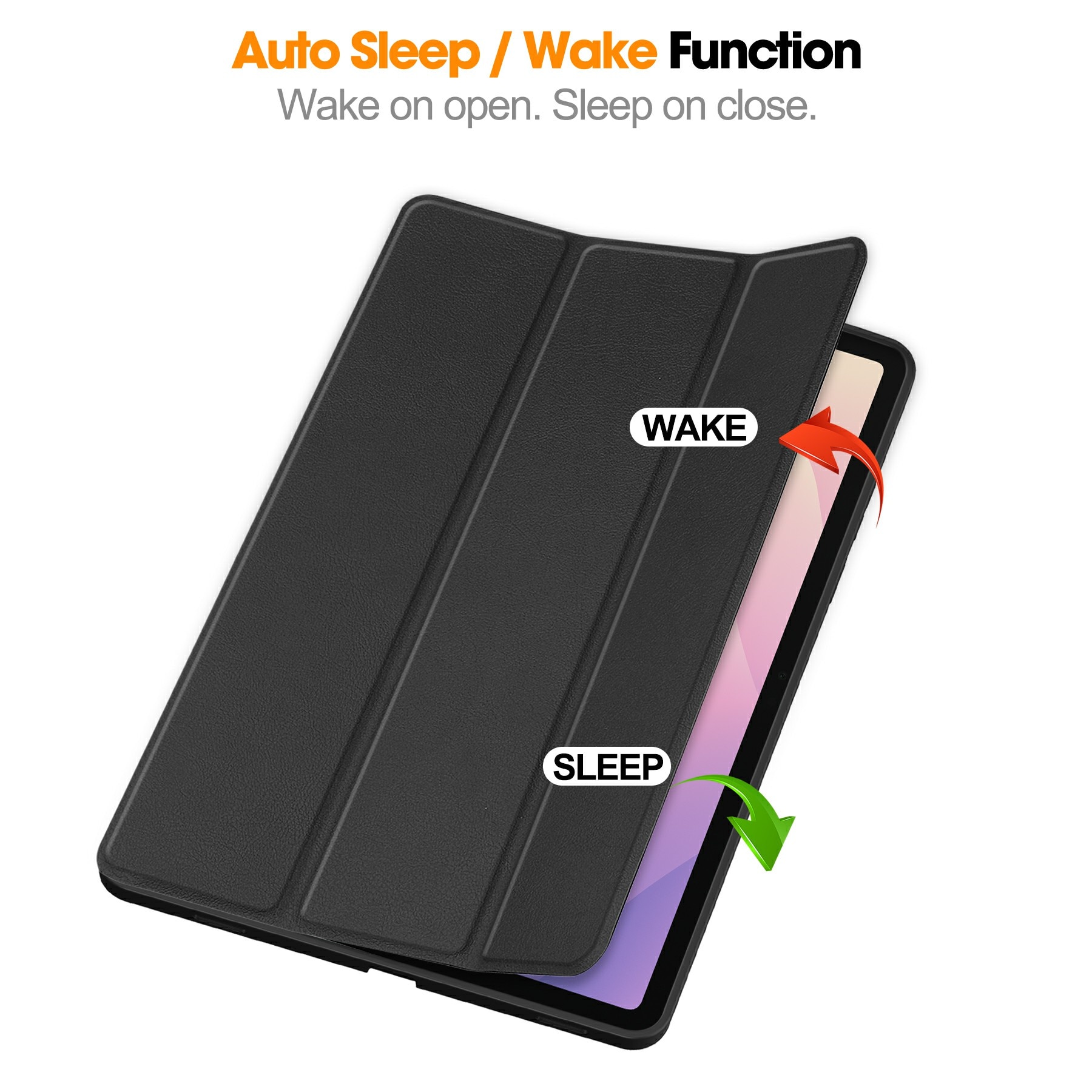 Samsung Galaxy Tab S11 Etui Tri-fold Pencil-holder Svart