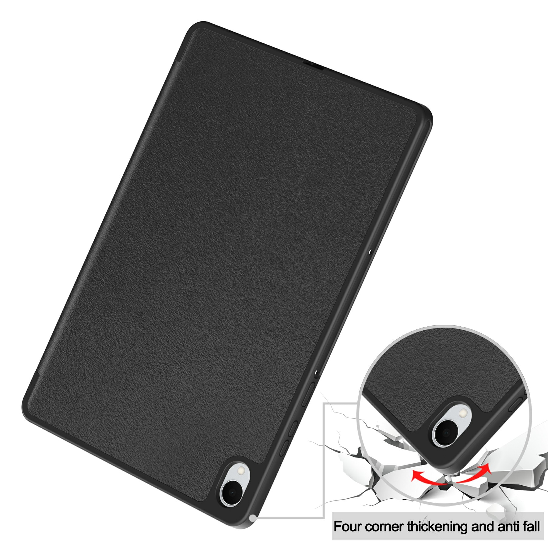 Samsung Galaxy Tab S11 Etui Tri-fold Pencil-holder Svart
