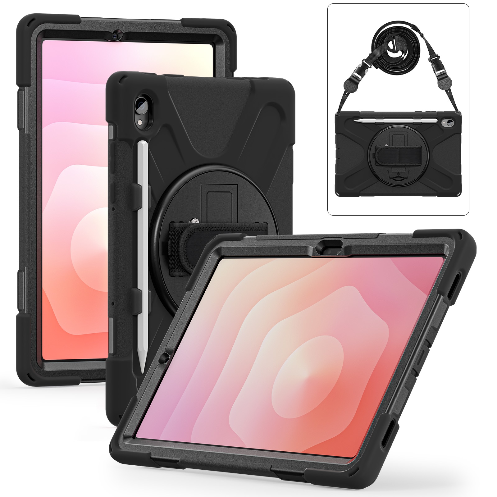 Støtsikker Hybriddeksel Samsung Galaxy Tab S11 svart