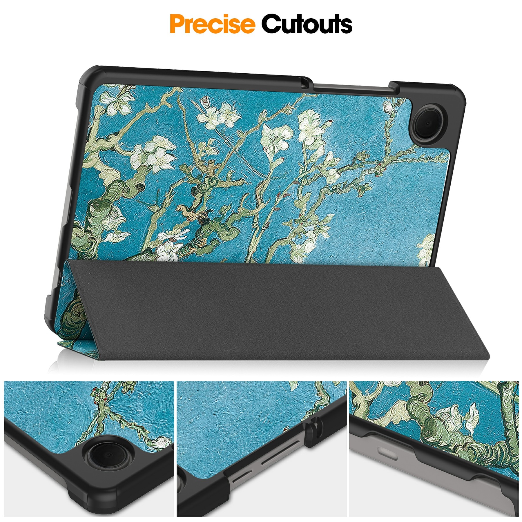 Etui Tri-fold Samsung Galaxy Tab A11 - Kirsebærblomster