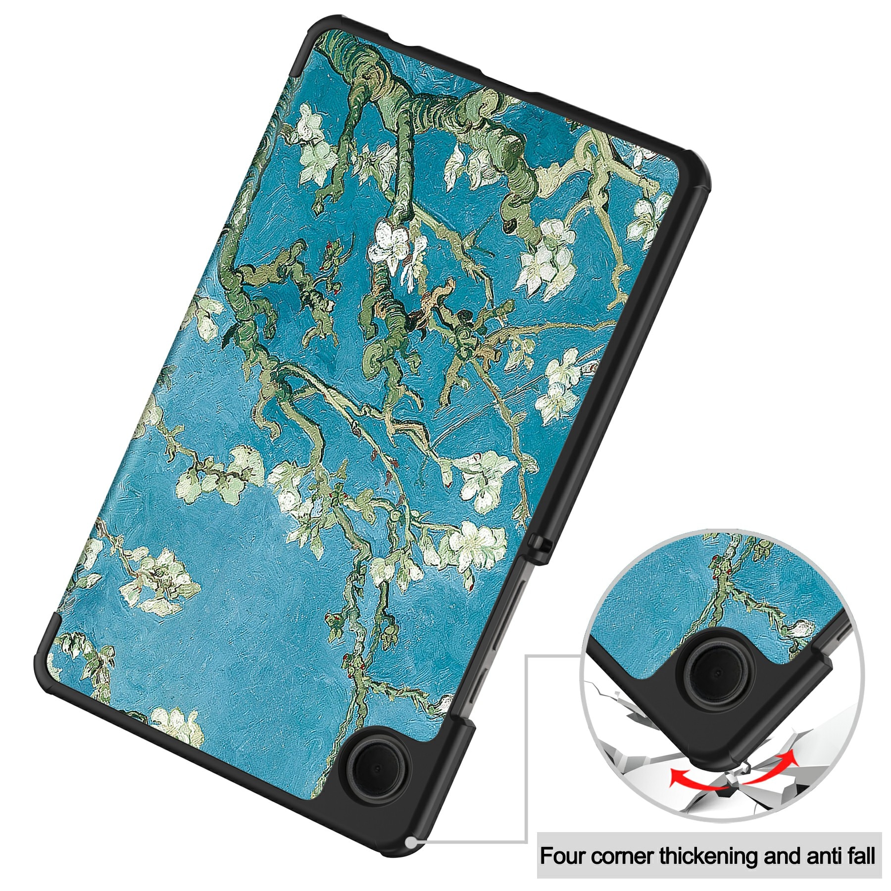 Etui Tri-fold Samsung Galaxy Tab A11 - Kirsebærblomster