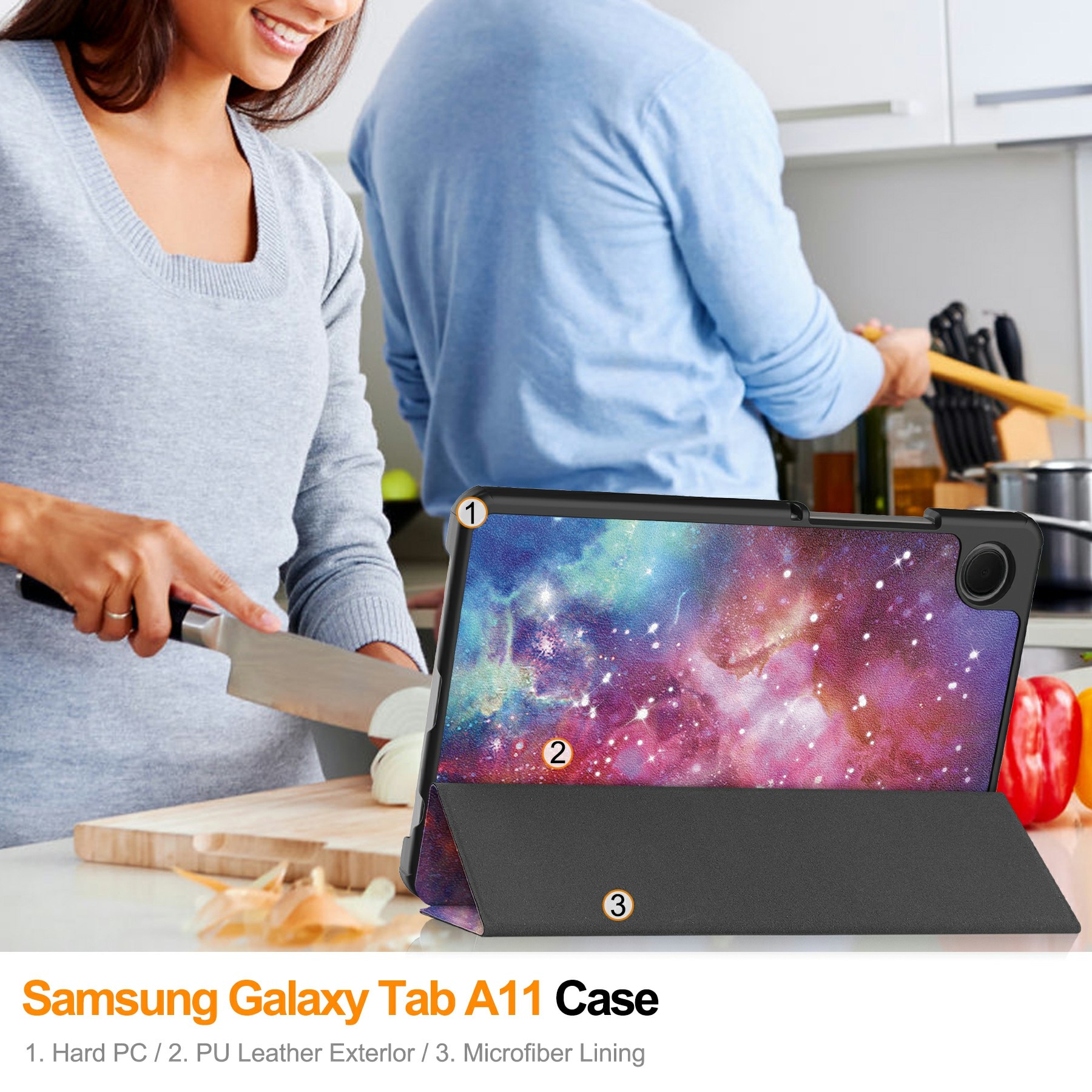 Etui Tri-fold Samsung Galaxy Tab A11 Rymd